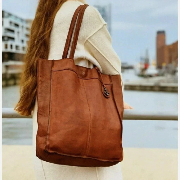 Harbour 2nd Second Elbe Leather Suede Tote Bag Large Purse in Garnet Red - Picture 12 of 13